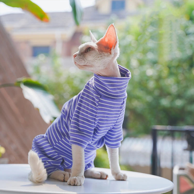 Striped Sphynx Cotton Jumpsuit