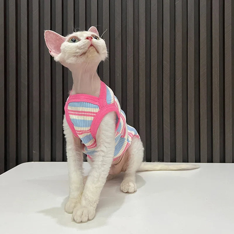 Striped Stretch Cat Tank