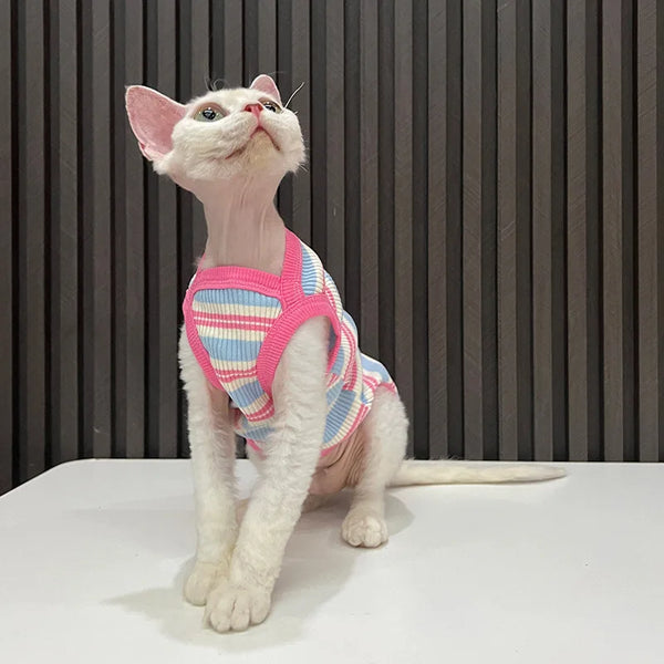 Striped Stretch Cat Tank