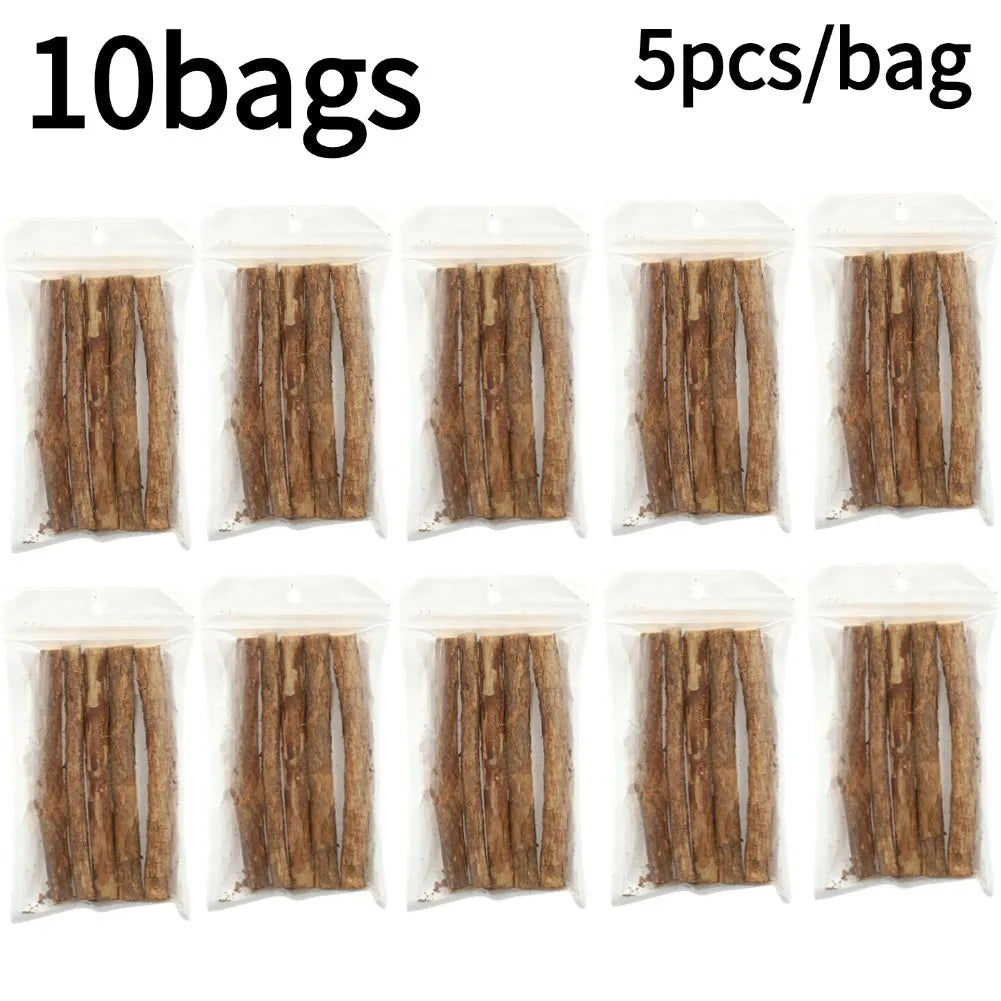 Natural Wood Catnip Chew Sticks