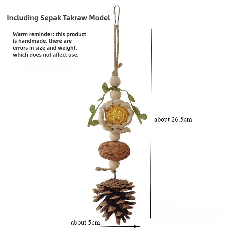 Pinecone Rope Bird Chew Toy