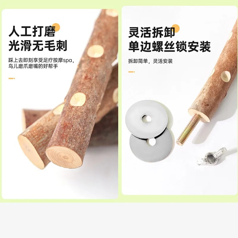 Natural Wood Bird Perch