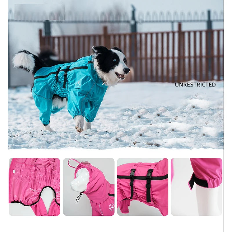 Reflective Waterproof Dog Raincoat