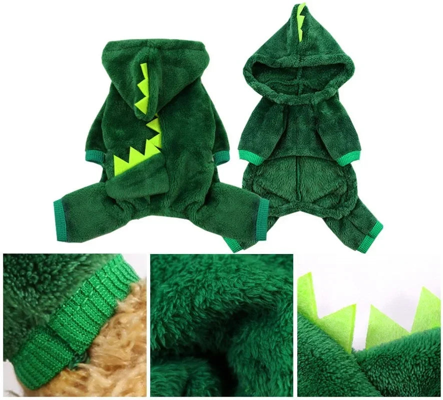 Dinosaur Fleece Pet Hoodie