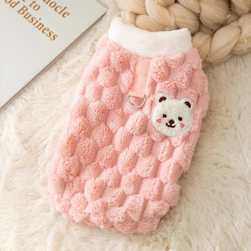 Bear Print Plush Sweater