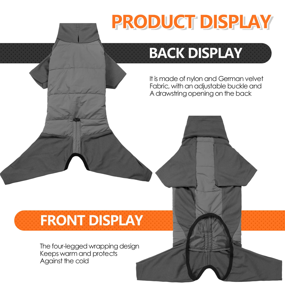 Windproof Fullbody Dog Coat
