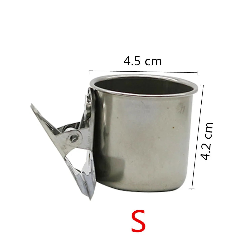 Stainless Steel Bird Feeding Cups