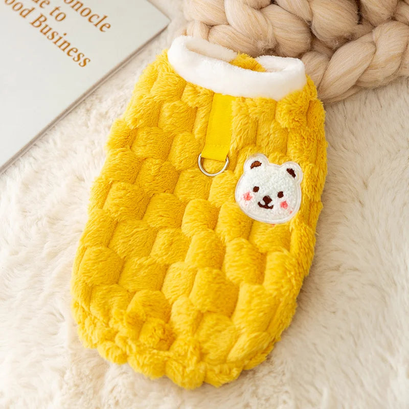 Bear Print Plush Sweater