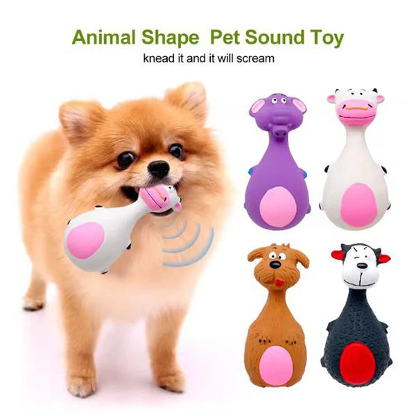 Squeaky Rubber Animal Chew