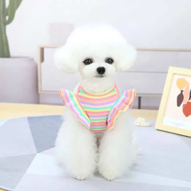 Ruffle Striped Pet Dress