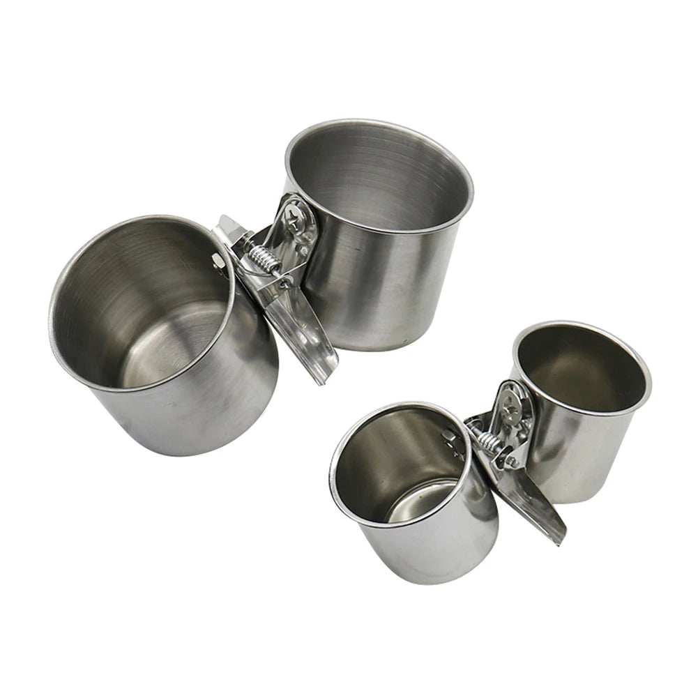 Stainless Steel Bird Feeding Cups
