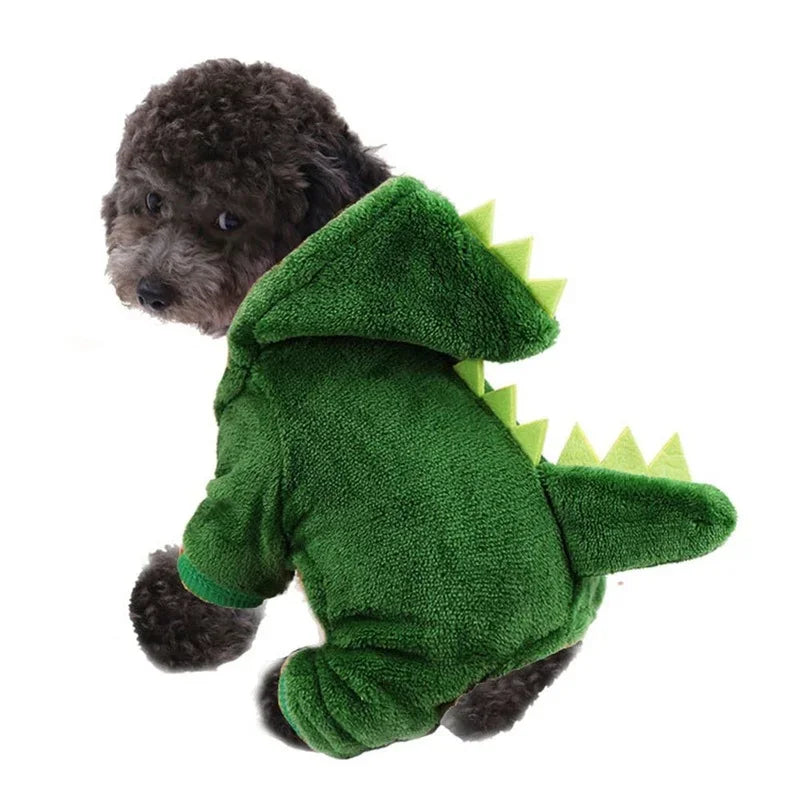 Dinosaur Fleece Pet Hoodie
