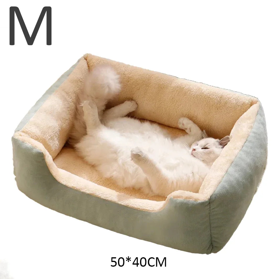 Breathable Plush Cat Bed