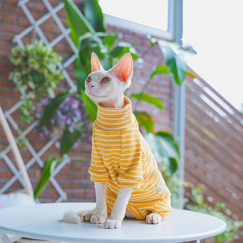 Striped Sphynx Cotton Jumpsuit