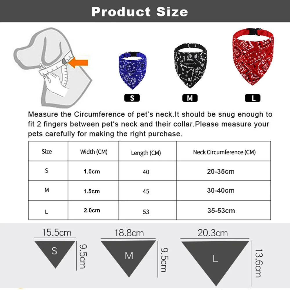 Adjustable Bandana Dog Collar