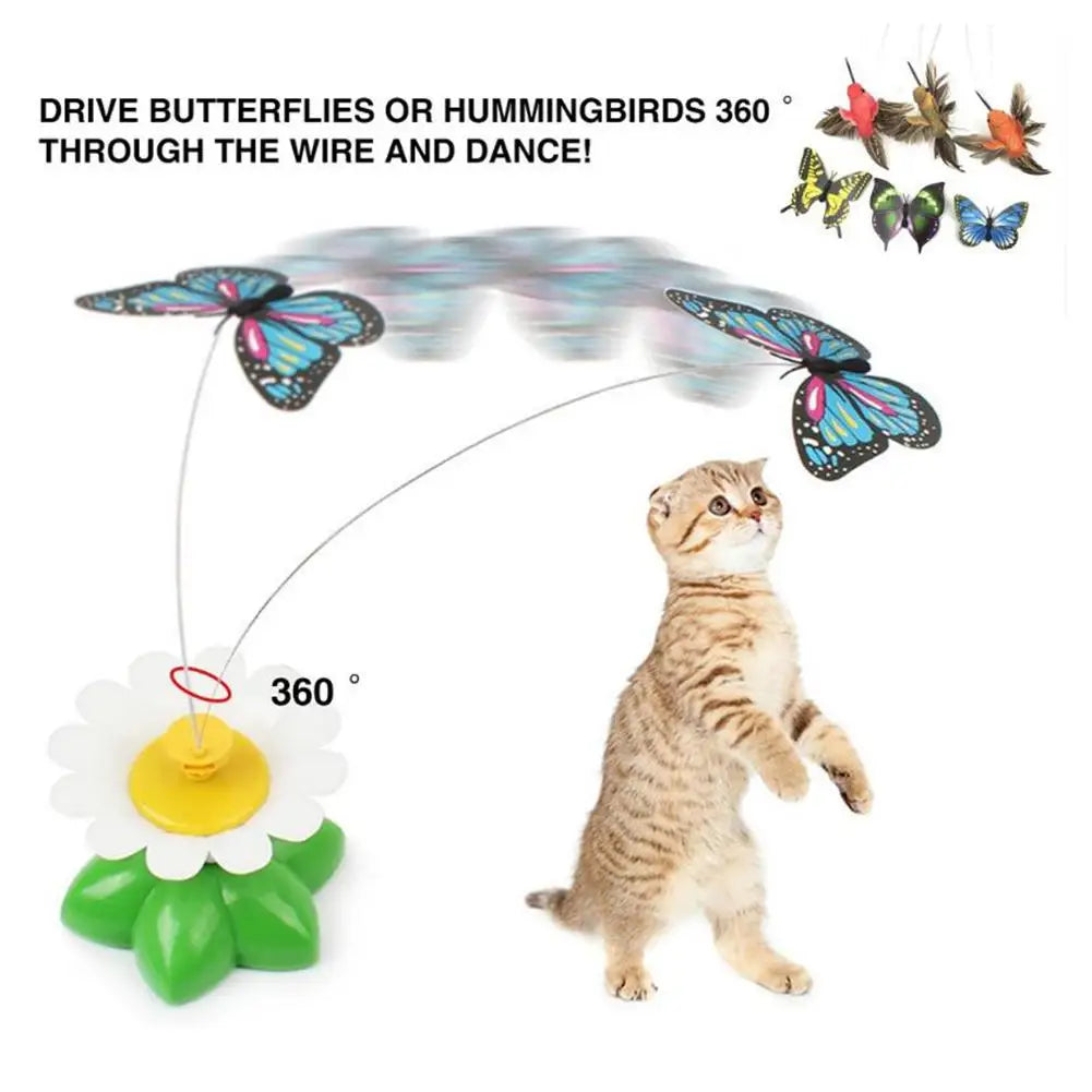 Rotating Butterfly Cat Toy