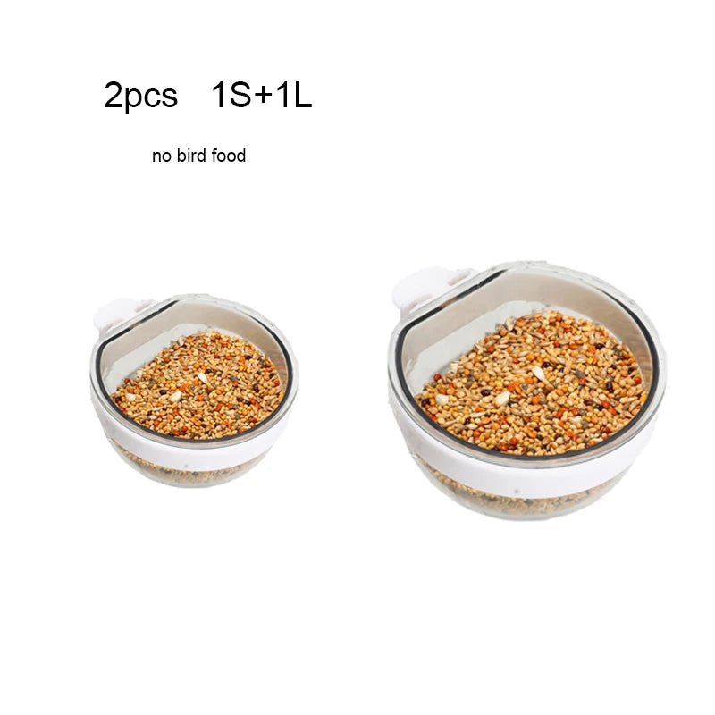 Transparent Bird Cage Feeder