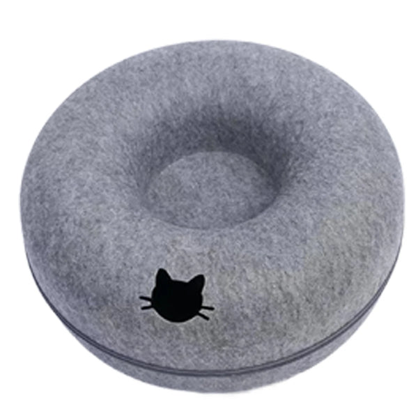 Felt Donut Cat Tunnel