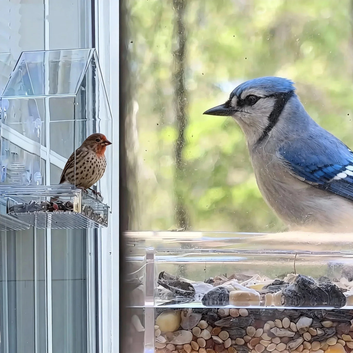 Clear Window Bird Feeder