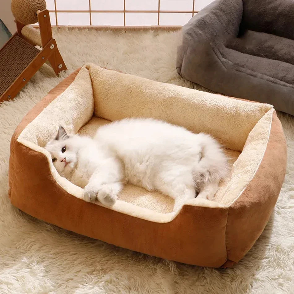Breathable Plush Cat Bed