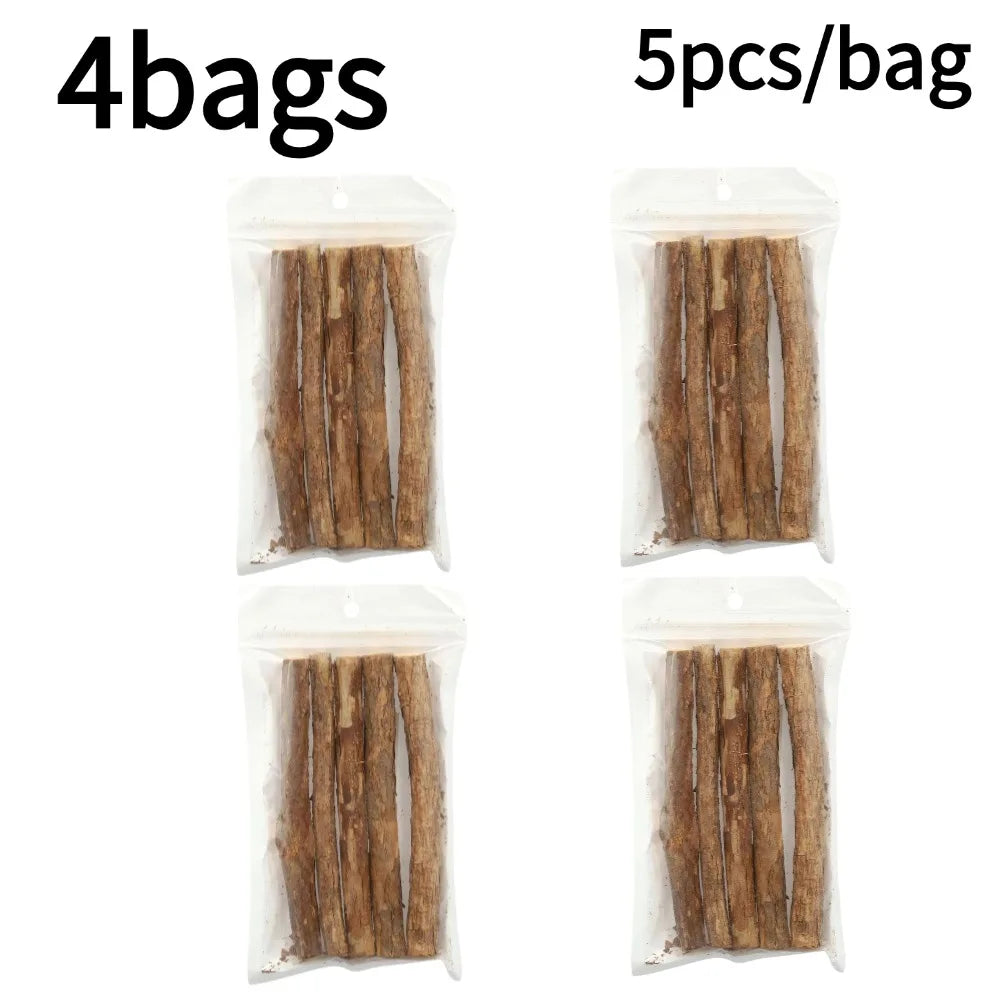 Natural Wood Catnip Chew Sticks