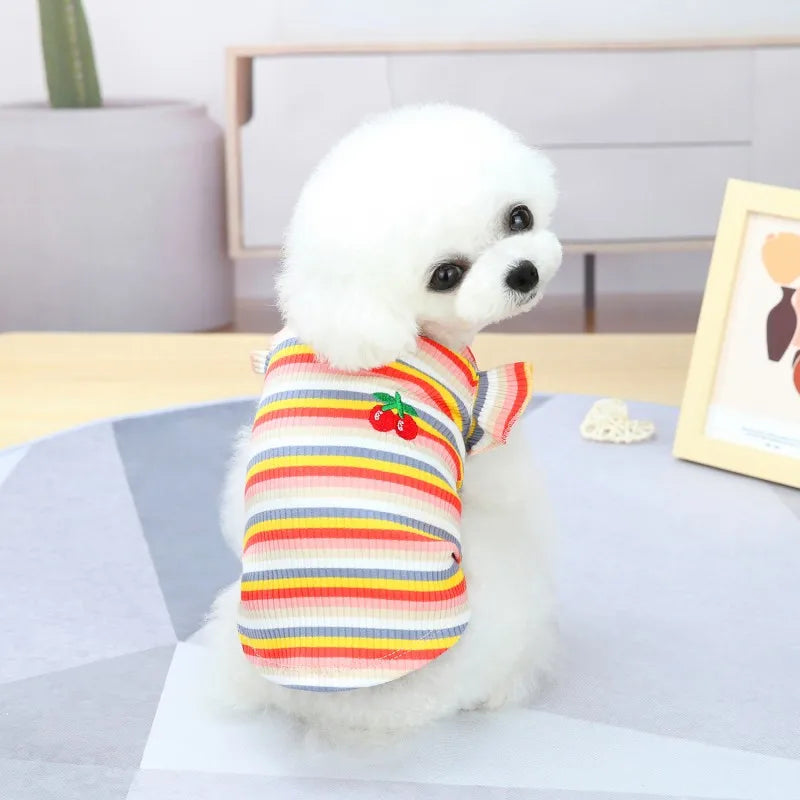 Ruffle Striped Pet Dress