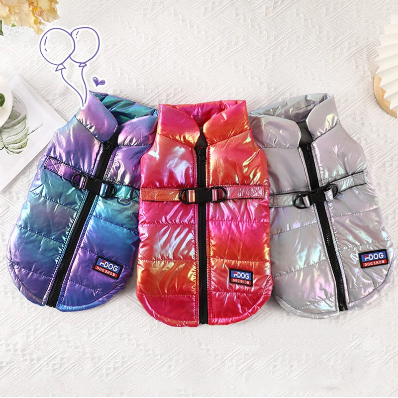 Rainbow Winter Dog Vest