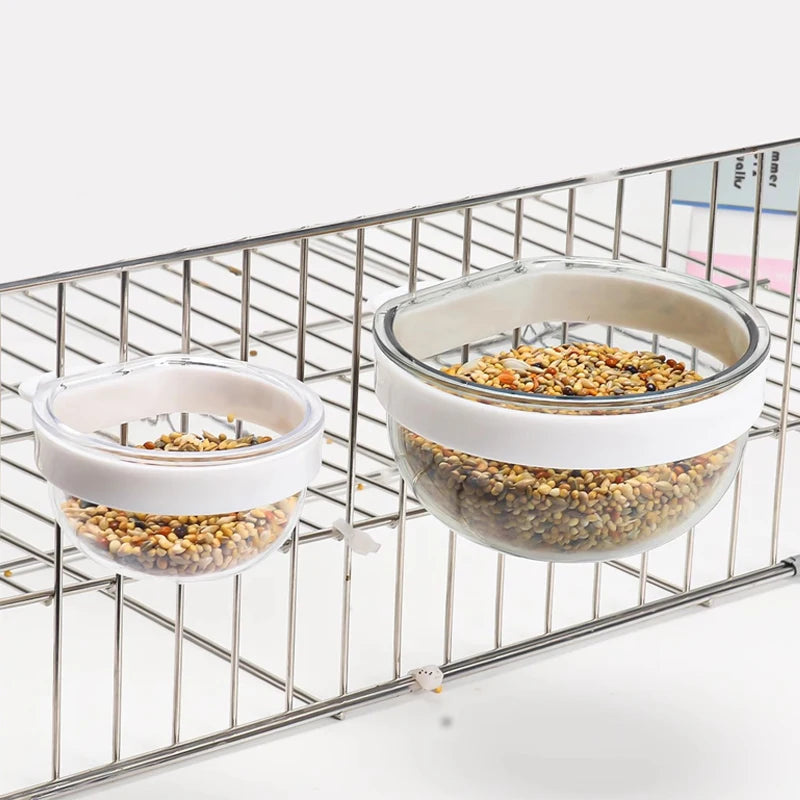 Transparent Bird Cage Feeder