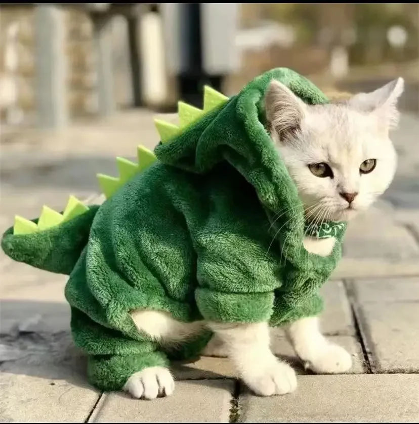 Dinosaur Fleece Pet Hoodie