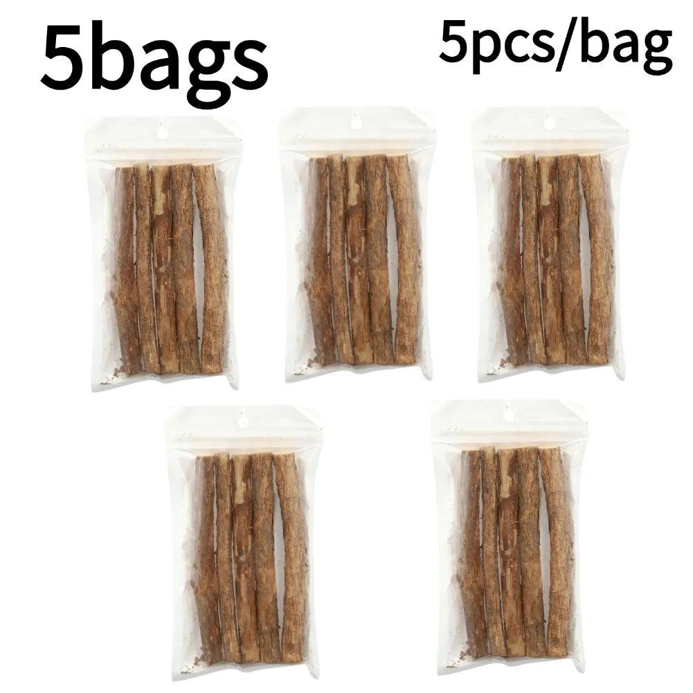 Natural Wood Catnip Chew Sticks