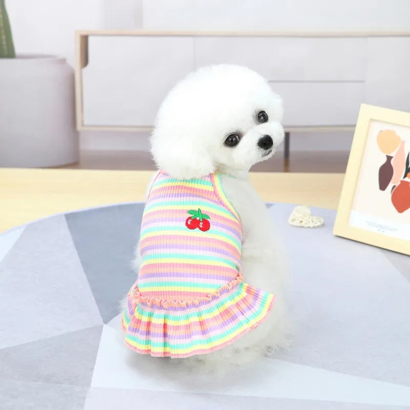 Ruffle Striped Pet Dress