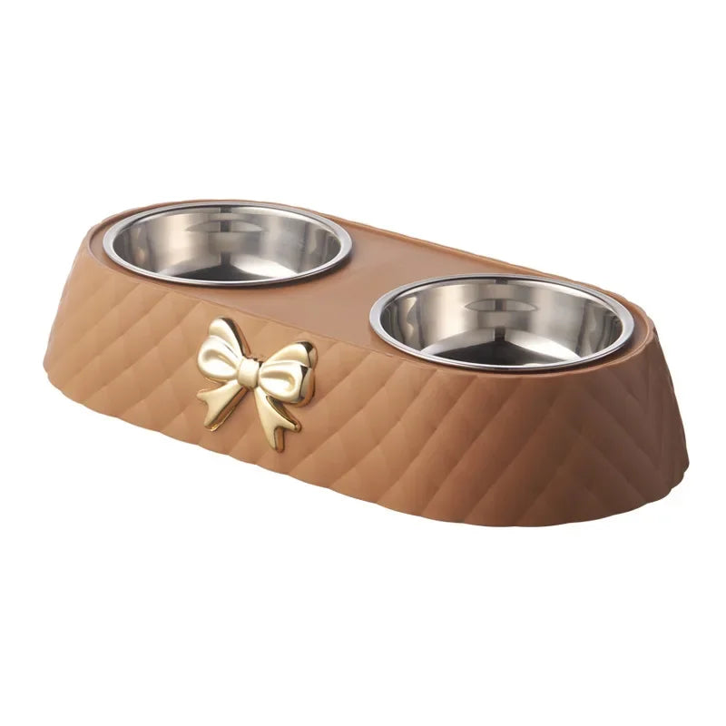 Bowtie Double Pet Feeding Bowl
