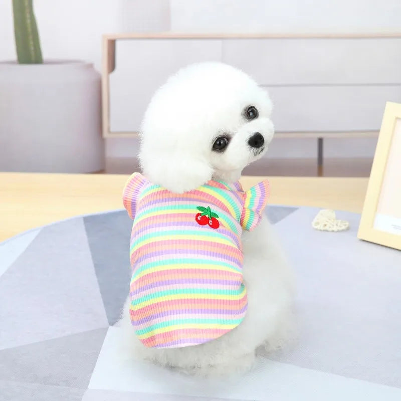 Ruffle Striped Pet Dress