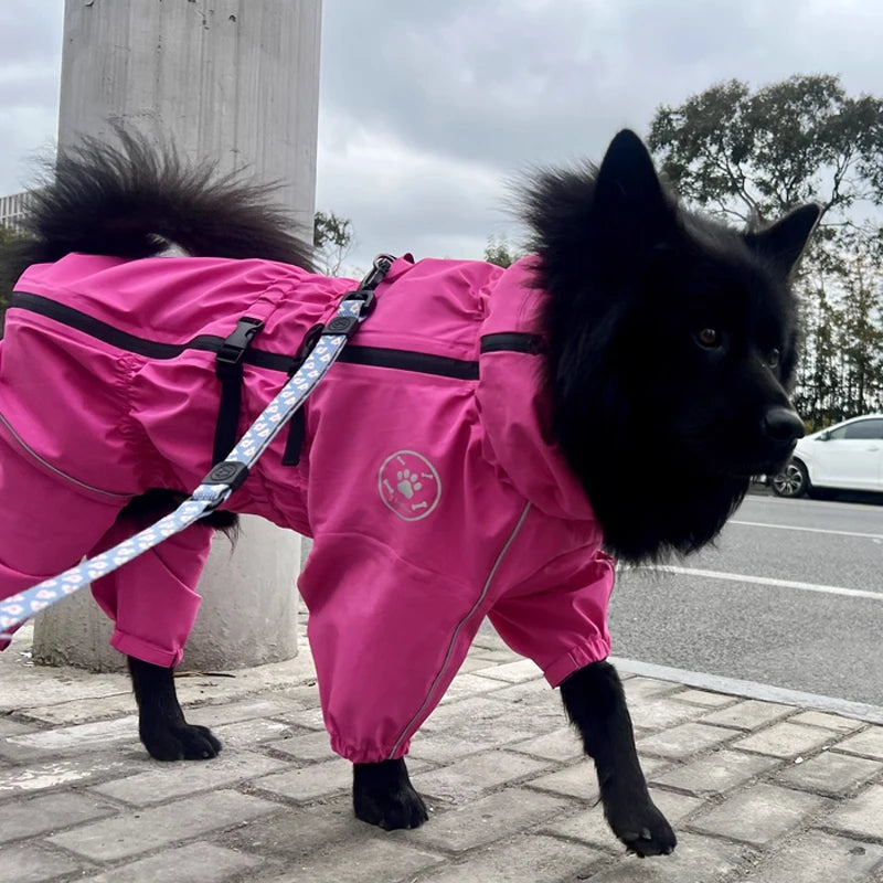 Reflective Waterproof Dog Raincoat