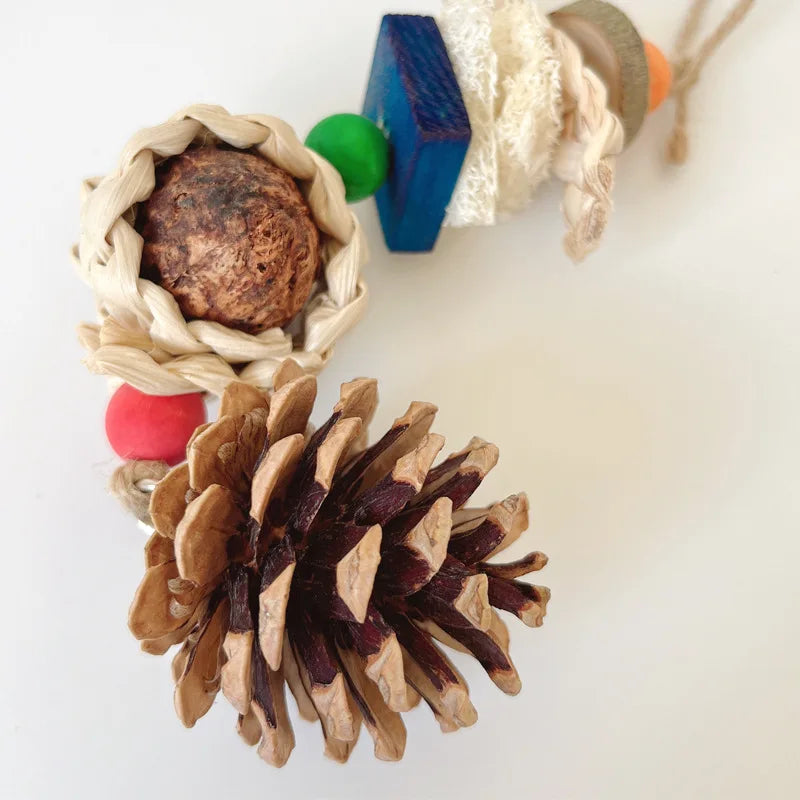Pinecone Rope Bird Chew Toy