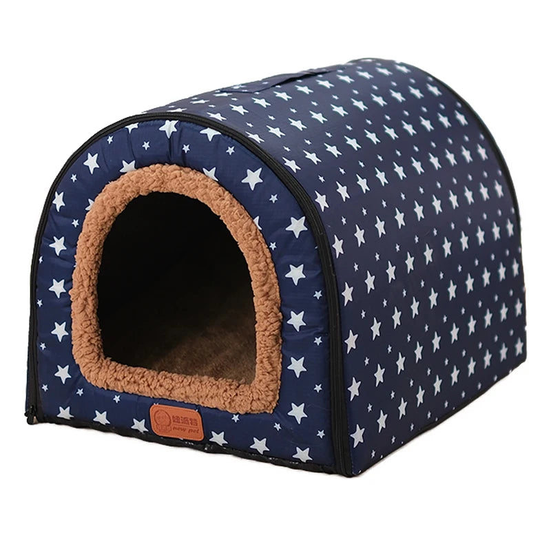 Foldable Coral Fleece Kennel