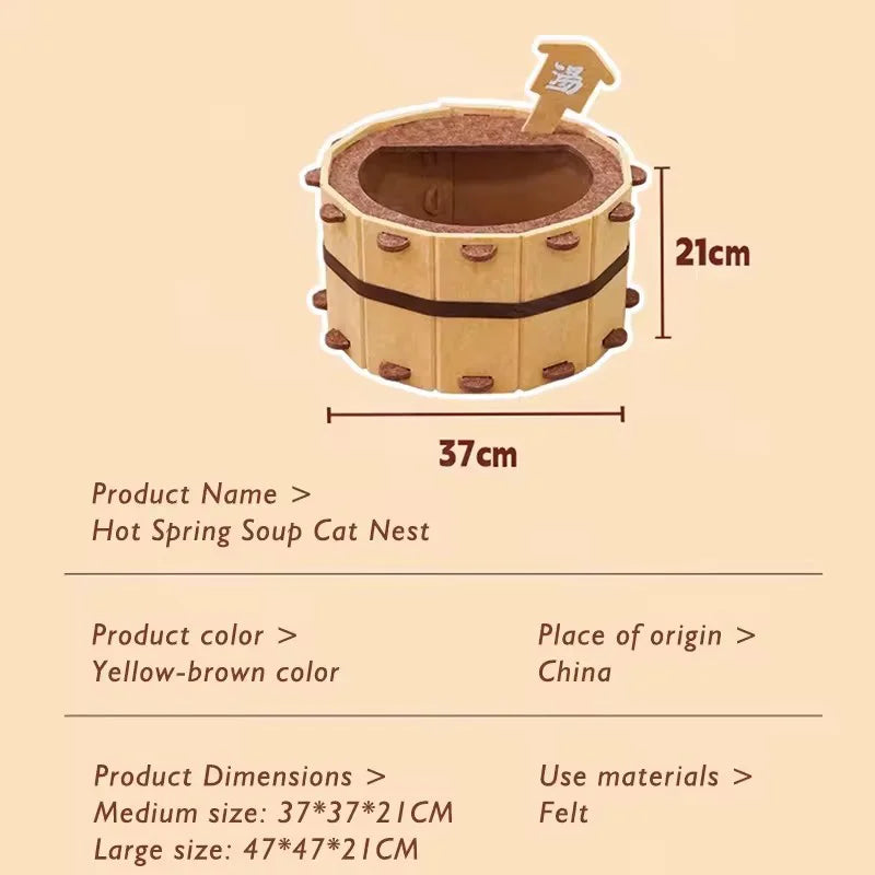 Breathable Felt Cat Nest