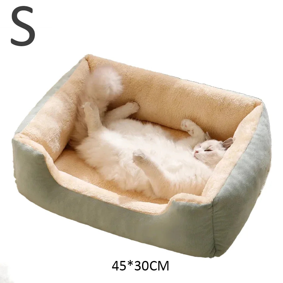 Breathable Plush Cat Bed