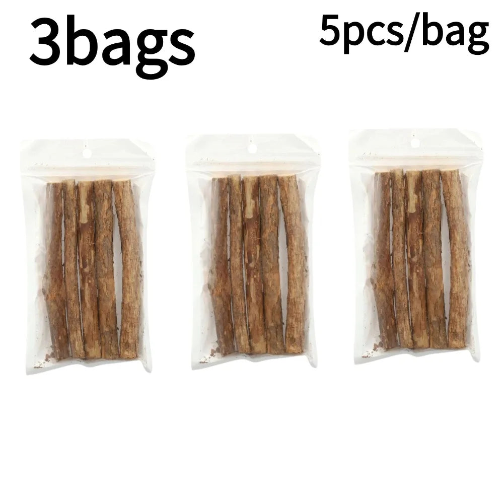 Natural Wood Catnip Chew Sticks