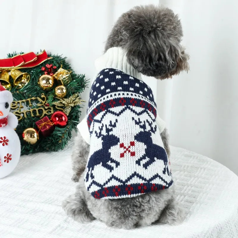 Festive Wool Dog Sweater