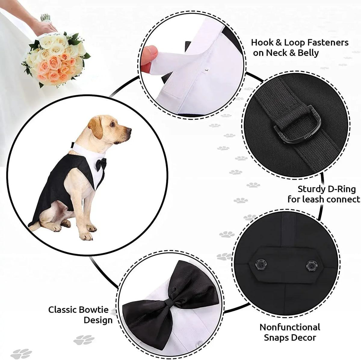 Formal Dog Tuxedo Shirt