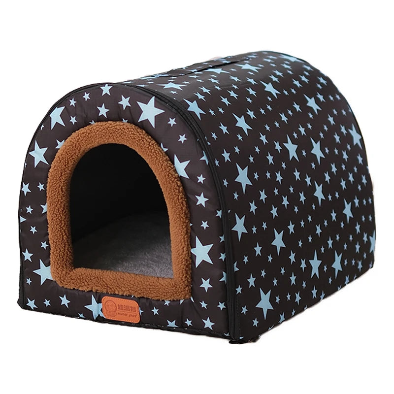 Foldable Coral Fleece Kennel