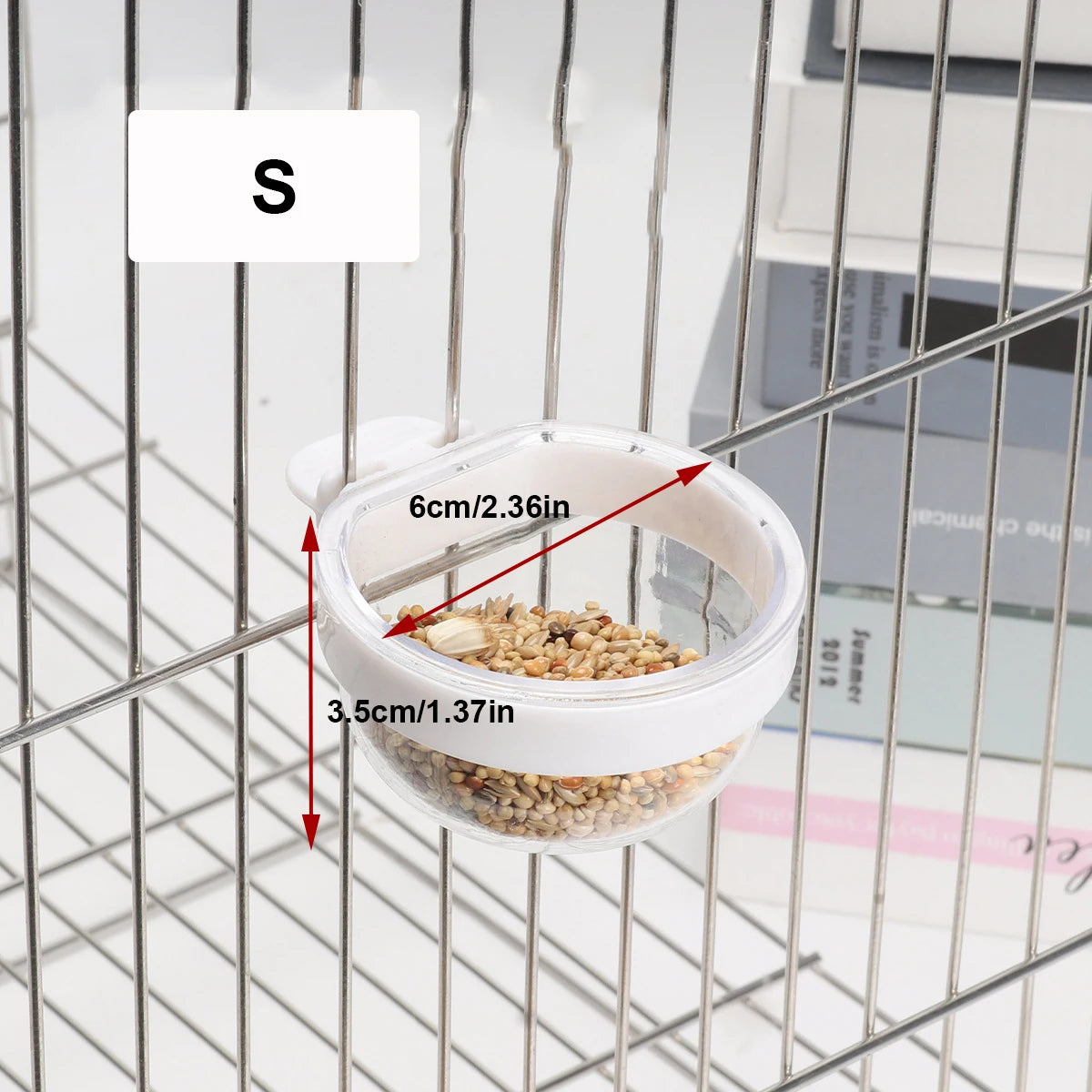 Transparent Bird Cage Feeder