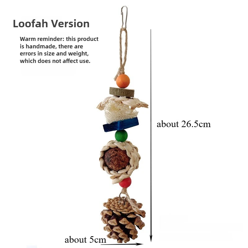 Pinecone Rope Bird Chew Toy
