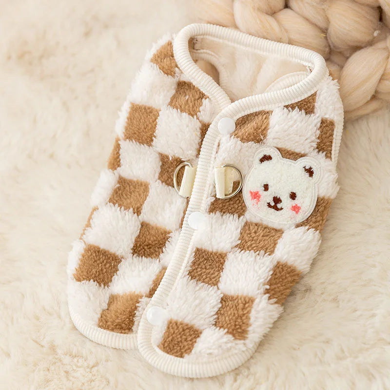 Bear Print Plush Sweater