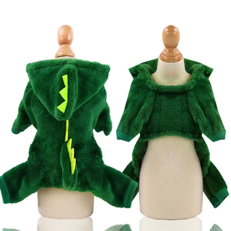 Dinosaur Fleece Pet Hoodie